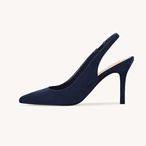 Womens Slingback Pointed Toe Stiletto Pumps Slip-on High Heels Office Lady Sandals Party Prom Dress Shoes
