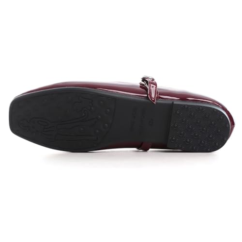 Women's Slip on Flats,Classy Round Toe Solid Classic Mary Jane Ballet Dance Shoes Soft Comfortable PU Flat Shoes