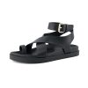 Entry Womens Ankle Wrap Molded Footbed Sandal with Adjustable Strap | Non-Slip Outsole | Womens Platform Sandals | Comfortable