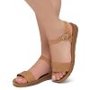 Flat Sandals for Women – Open Toe 1 Band Ankle Strap Summer Dressy Sandals, Lightweight Casual Strappy Slip-On Flats with