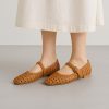 Weston Women’s Hand Woven Dressy Ballet Flats – Faux Leather Mary Jane with Adjustable Strap & Memory Foam