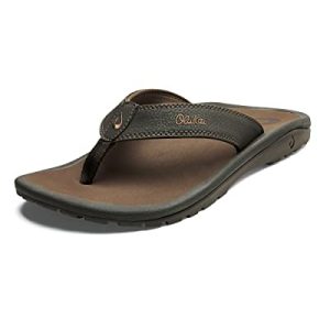 Ohana Men's Beach Sandals, Water Resistant Flip Flops, Arch Support & Comfort Fit, Lightweight & Durable, Enhanced Grip &