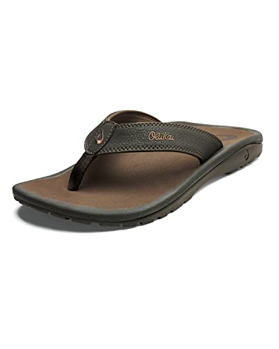 Ohana Men's Beach Sandals, Water Resistant Flip Flops, Arch Support & Comfort Fit, Lightweight & Durable, Enhanced Grip &