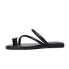 Women's Toe Ring Thong Sandals Open Toe Slide Flat Sandals Casual Summer Flip Flop Flat Sandals