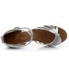 1 Pair High Heel Ballroom Shoes Latin Dancing Shoes for Women Dancing for Women Ballroom Indoor Yoga Silver