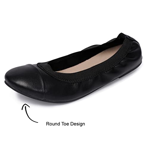 Women's Ballet Flats Classic Round Toe Flats Shoes Casual Comfort Slip On Soft Walking Shoes