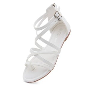 Gladiator Sandals for Women – Strappy Flat Sandals with Ankle Strap & Back Zipper | Fisherman Thong Strappy Style for Walking, &