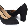 Women's High Chunky Block Closed Toe Heels,Slip On Pointed Toe Work Dress Office Wedding Party Pumps Shoes