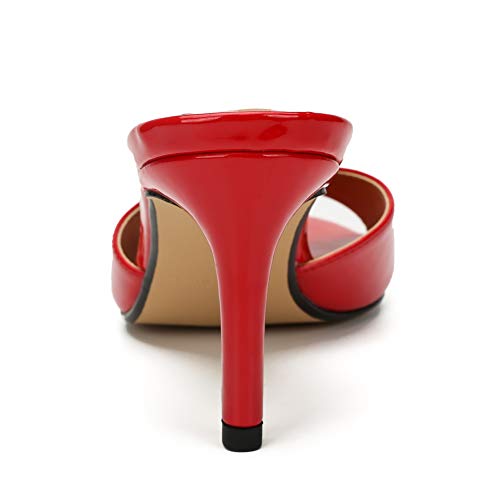 Unisex Men's Women's Kitten Heel Mules Slide Slip On Dress Sandals