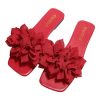 Women's Flower Flat Sandals Floral Slip on Dressy Cute Vacation Slides Sandal 2025