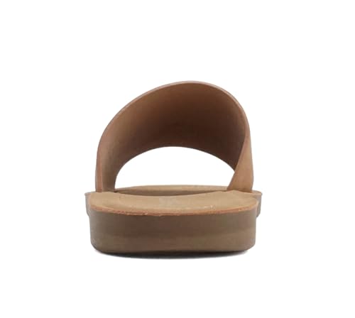 Shoes Efron-S Women Flip Flops Basic Plain Slippers Slip On Sandals Slides Casual Peep Toe Beach