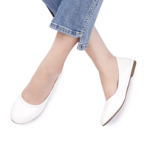Women's Ballet Flats Round Toe Slip On Flats Shoes Casual Dress Shoes Foldable Portable Travel Ballet Flat