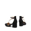 Women's Closed Pointed Toe Low Chunky Heels Pumps Ankle Strap Wedding Business Dressy Shoes