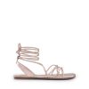 Lace-up Gladiator Sandals Strappy Dressy Summer Flat Sandals for Women