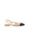 Slingback Ballet Flats for Women Square Cap Toe Low Heel Dress Shoes Comfortable Work Flats for Office Party Wedding Business