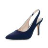 Womens Slingback Pointed Toe Stiletto Pumps Slip-on High Heels Office Lady Sandals Party Prom Dress Shoes