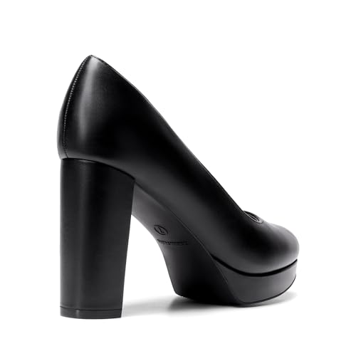 Women's Pumps Closed Round Toe Chunky High Heels Platform Work Comfortable Dress Shoes for Women
