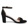 Women Open Toe Low Chunky Short Heels Ankle Strap Block Heel Sandals Party Dress Wedding Pump Shoes