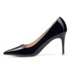 3 in Classic Pointy Pull on Heeled Wedding Pumps - Comfortable Stiletto Closed Toe Dress Heels for Prom Work