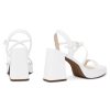 Women Chunky Platform Heels: 3.9 Inch High Heel Prom, Wedding, Party, Square Open Toe Heeled Sandals, Strappy Comfortable Sexy