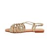 Women's Metallic Braided Slingback Sandals Casual Strappy Sandals