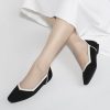 Women's Flats Shoes Comfort Knit Dress Flats Round Toe Ballet Flats with Memory Foam Softable Slip on Casual Work Office Flats