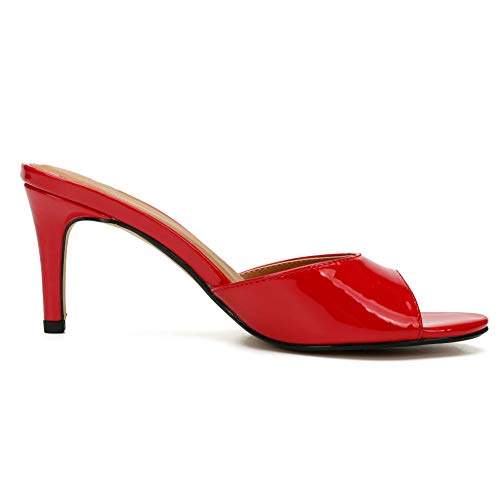 Unisex Men's Women's Kitten Heel Mules Slide Slip On Dress Sandals