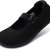 Womens Wide Toe Box Barefoot Mary Jane Flats + Zero Drop