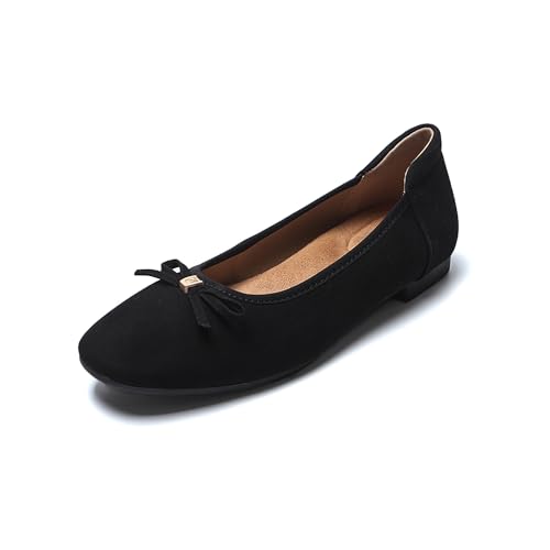 Women's Comfortable Ballet Flats Round Toe Flat Shoes for Women Bow Dressy Flats Shoes with Arch Support Insole