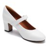 Unisex Men's Women's Mary Jane Shoes Block Heel Round Toe Buckle Mid High Dress Pumps
