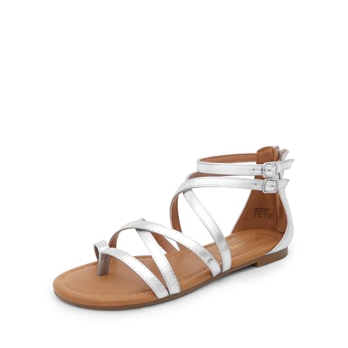 Women's Dressy Gladiator Summer Cross Strappy Sandals Comfort Flat Casual Beach Fisherman Thong Sandals