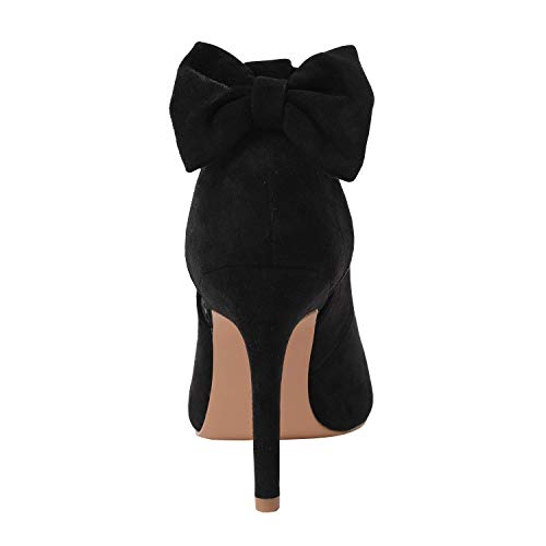 Women's Pointed Toe High Heels Ankle Strap D'Orsay Pumps Shoes Bow Wedding Bowtie Back Dress Sandals