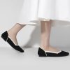 Women's Flats Shoes Comfort Knit Dress Flats Round Toe Ballet Flats with Memory Foam Softable Slip on Casual Work Office Flats
