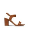 Women's High Chunky Heels Square Toe Block Ankle Strap Dress Comfort Sandals