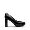 Women's Pumps Closed Round Toe Chunky High Heels Platform Work Comfortable Dress Shoes for Women