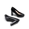 Women's Pumps Closed Round Toe Chunky High Heels Platform Work Comfortable Dress Shoes for Women