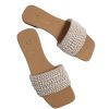 Women's Pearls Slide Sandals Open Toe Slip On Summer Sandals