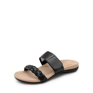 Women's Arch Support Slides Flat Sandals Soft Cushion Slippers With Adjustable Straps