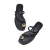 Women's Toe Ring Thong Sandals Open Toe Slide Flat Sandals Casual Summer Flip Flop Flat Sandals