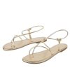 Women's Metallic Strappy Flat Sandals Open Toe Dressy Summer Beach Thong Slides