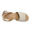 Topic Open Toe Buckle Ankle Strap Espadrilles Flatform Wedge Casual Sandal