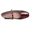 Women's Slip on Flats,Classy Round Toe Solid Classic Mary Jane Ballet Dance Shoes Soft Comfortable PU Flat Shoes