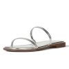 Women's Paris Square Toe Two Strap Flat Sandal