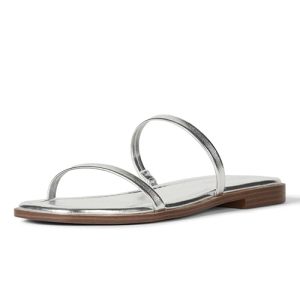 Women's Paris Square Toe Two Strap Flat Sandal