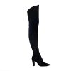 Women Stretch Suede Chunky Heel Over The Knee Boots Thigh High for Women