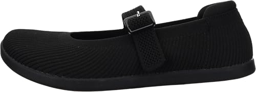 Womens Wide Toe Box Barefoot Mary Jane Flats + Zero Drop