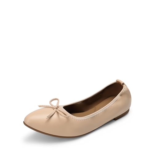 Women's Foldable Flats Shoes Pointed Toe Ballet Flats Bowknot Comfort Slip on Dress Shoes