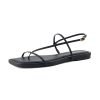 Glory Minimalist Strappy Womens Sandals – Sleek Adjustable Back Strap Flat Sandals for Women