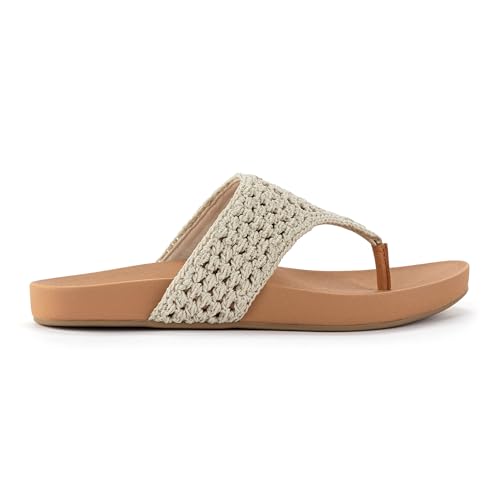Everly Slide Sandal - Women's Flat Fashion Slides with Soft Cushion Sole - Beach Slip On Sandals For Everyday