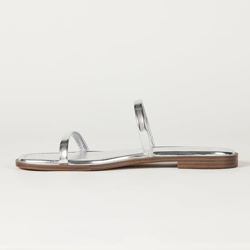 Women's Paris Square Toe Two Strap Flat Sandal